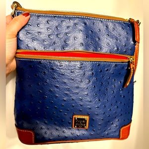 Dooney & Bourke Ostrich Navy Crossbody (Preowned)